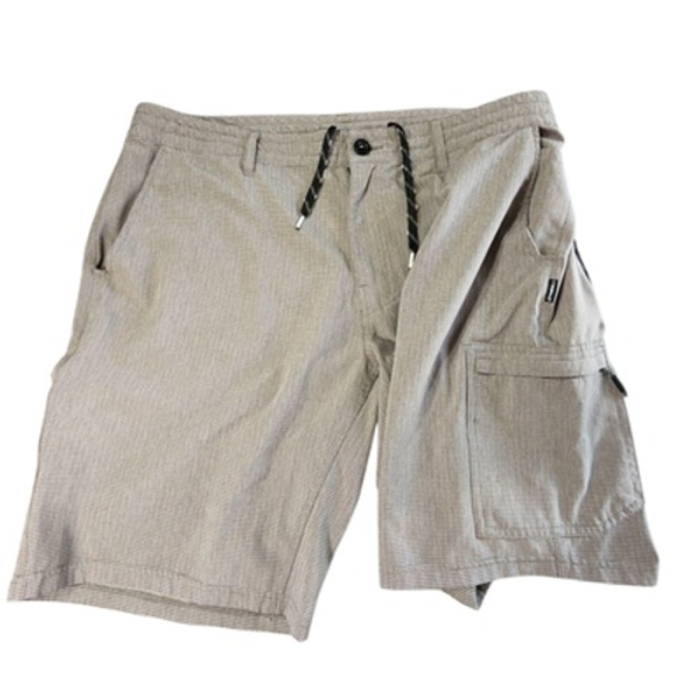 ONeill Hybrid Board Short 38 Men Crossover Cargo Gray Stripe 10" Swim Beach Surf